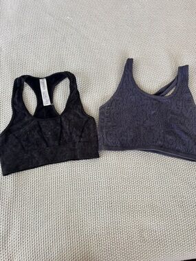 Women’s Charcoal & Blue Sports Bras - Pack of 2